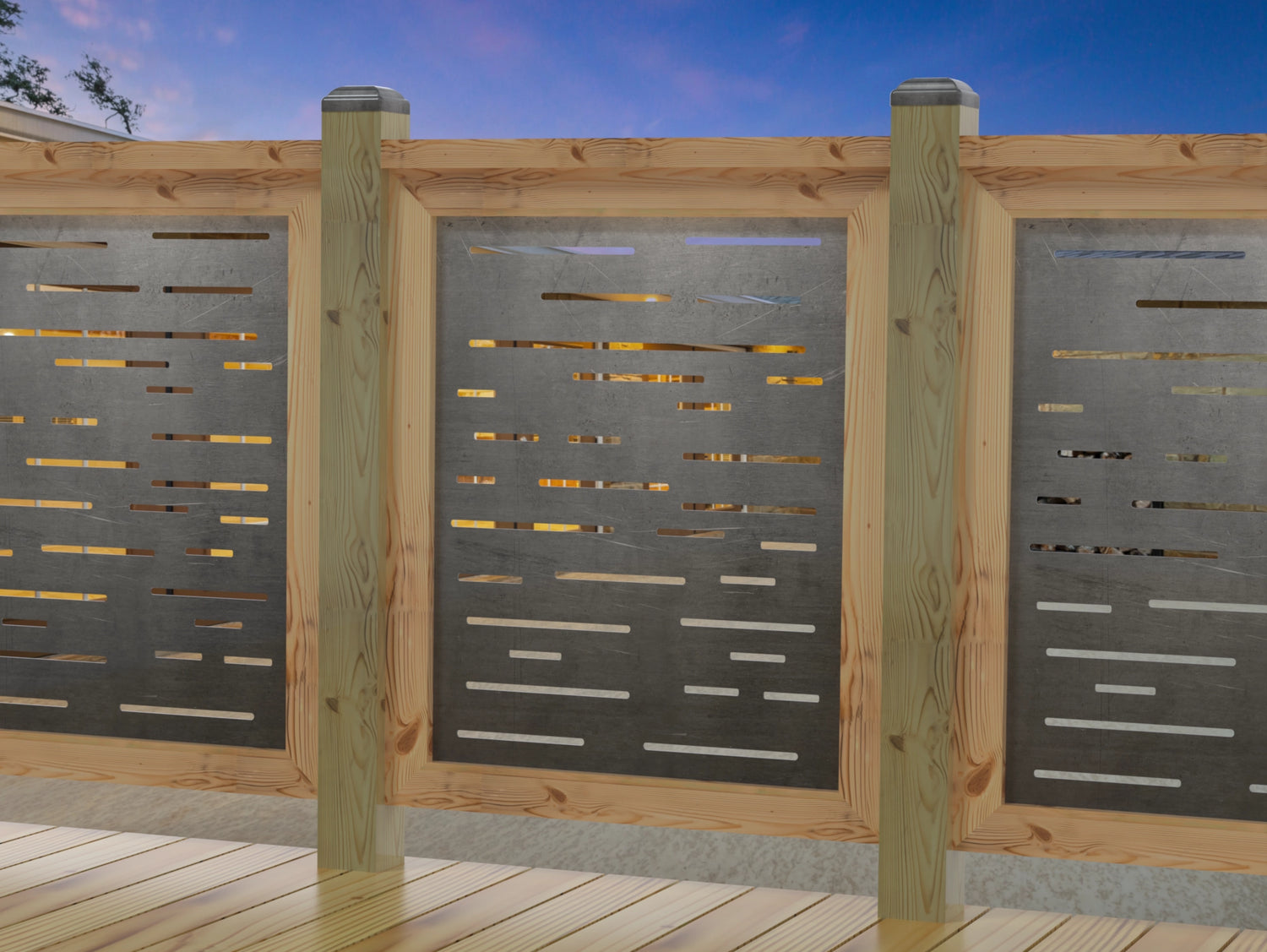 Digital Lines Design Railing Panel Insert