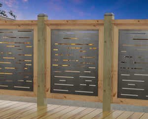 Digital Lines Design Railing Panel Insert