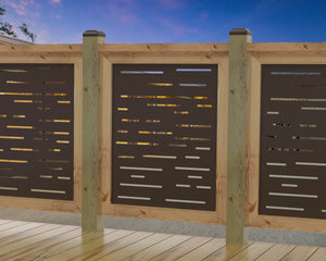 Digital Lines Design Railing Panel Insert