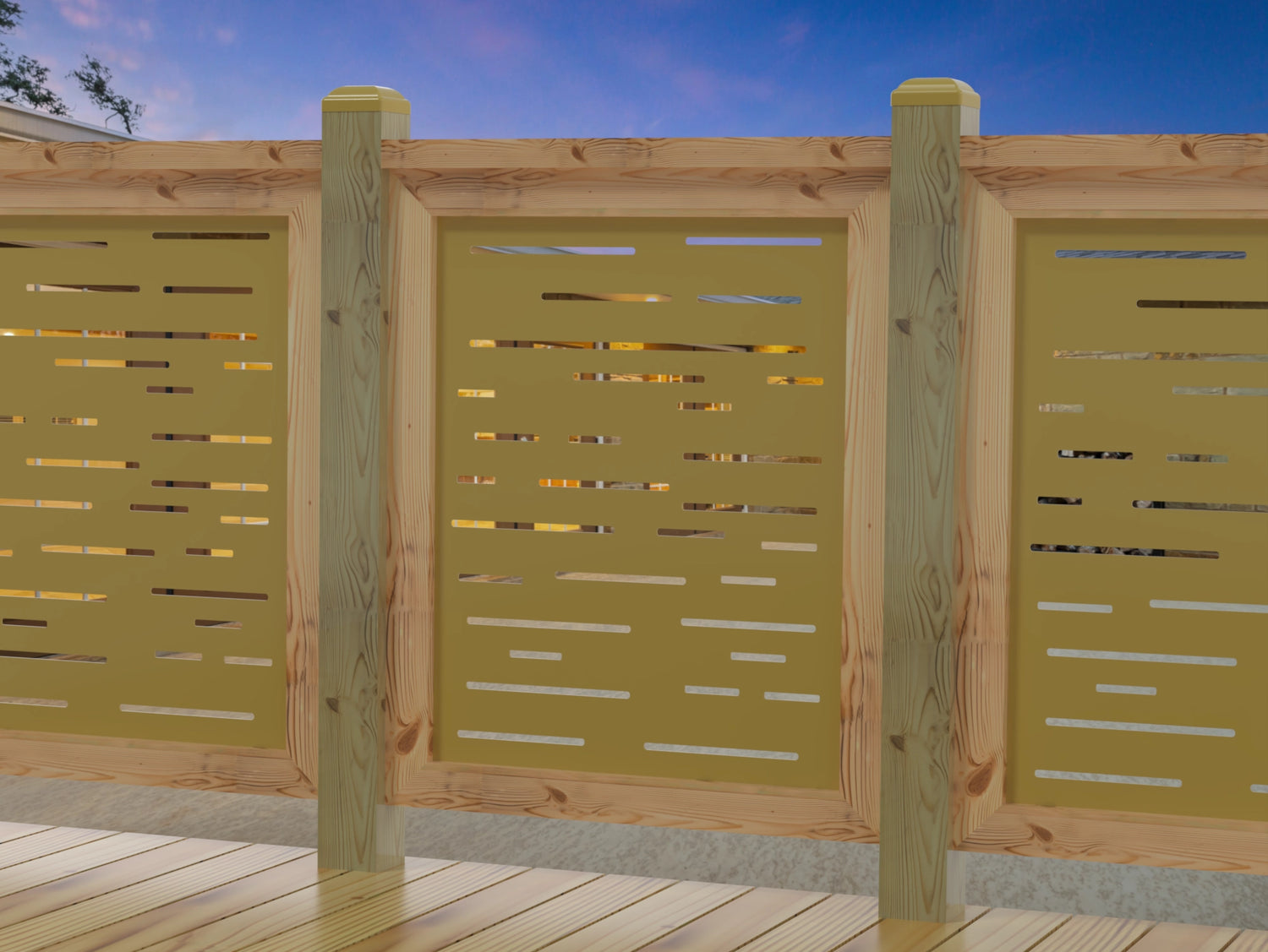 Digital Lines Design Railing Panel Insert