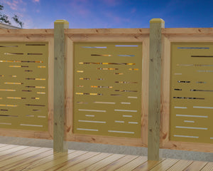 Digital Lines Design Railing Panel Insert