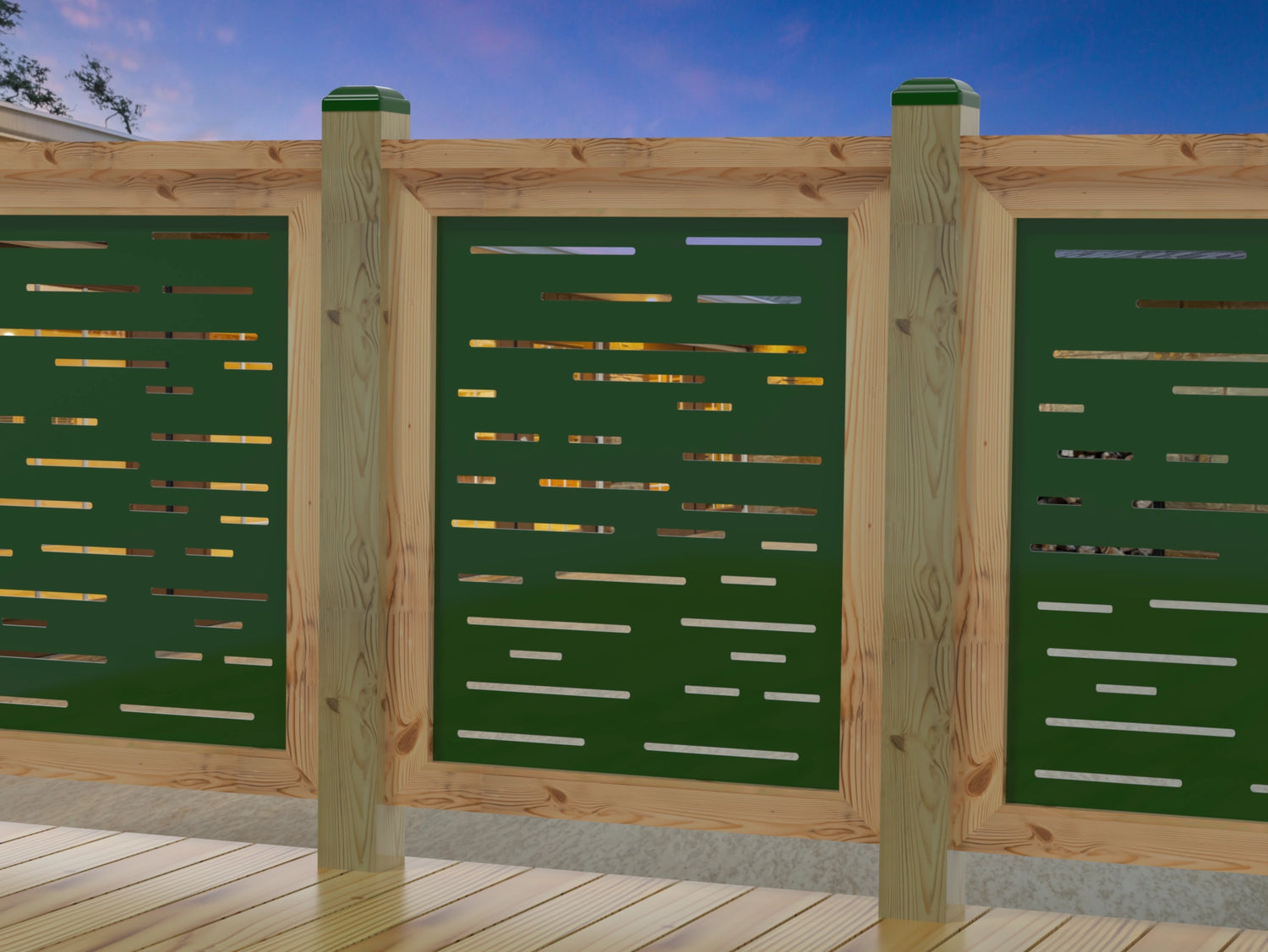 Digital Lines Design Railing Panel Insert