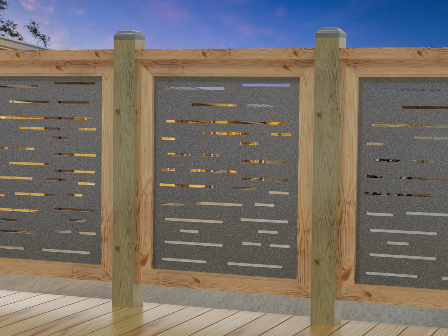 Digital Lines Design Railing Panel Insert