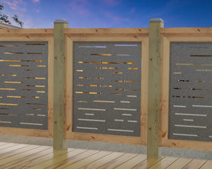 Digital Lines Design Railing Panel Insert