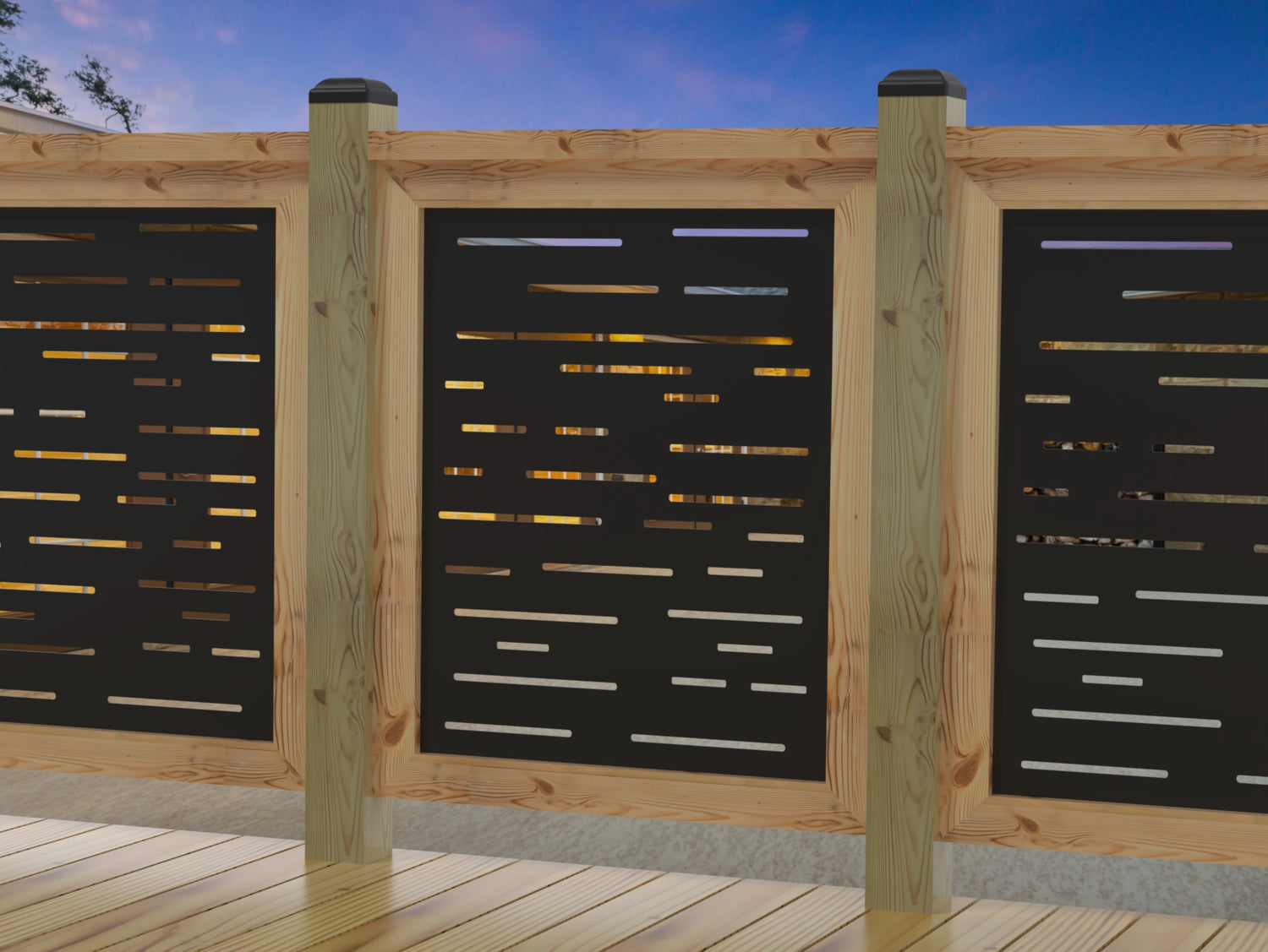 Digital Lines Design Railing Panel Insert