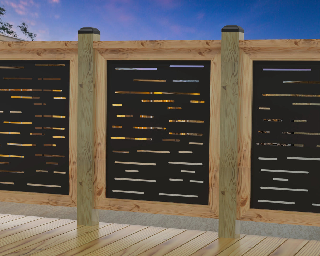 Digital Lines Design Railing Panel Insert