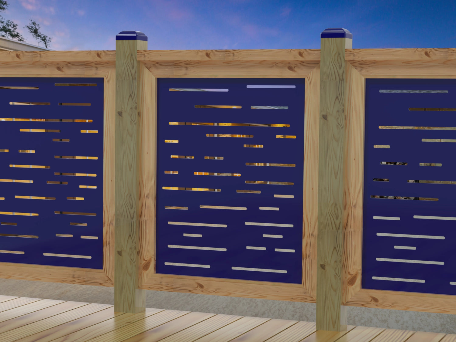 Digital Lines Design Railing Panel Insert