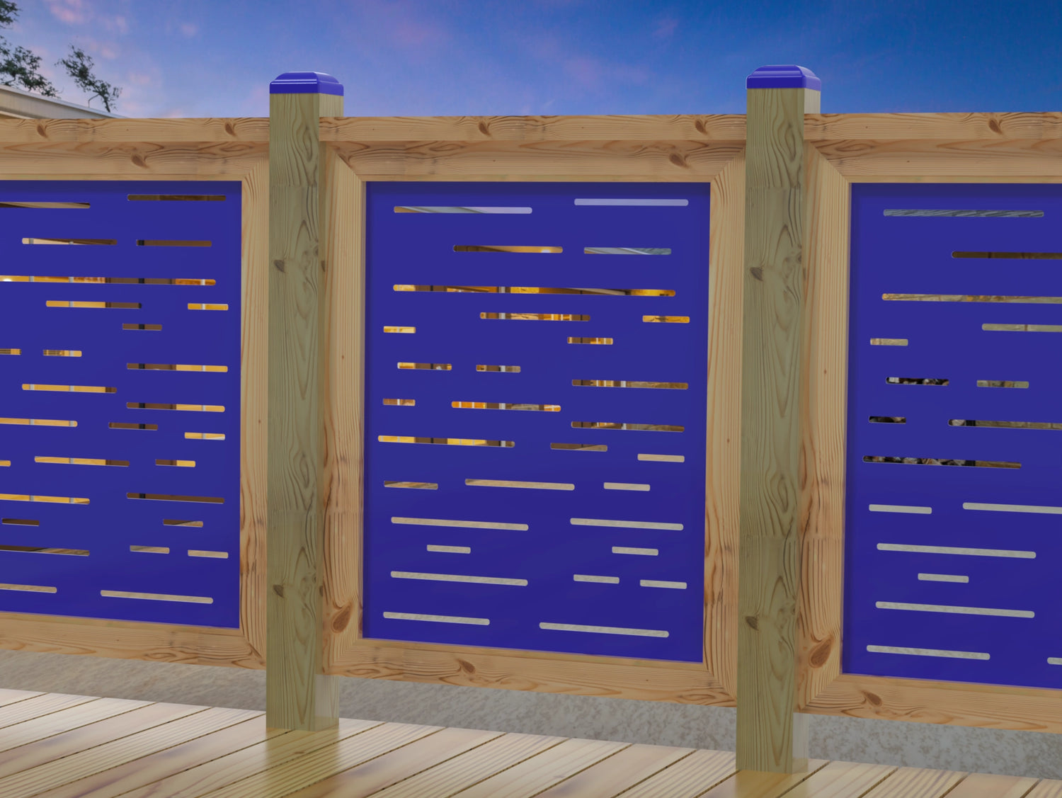 Digital Lines Design Railing Panel Insert