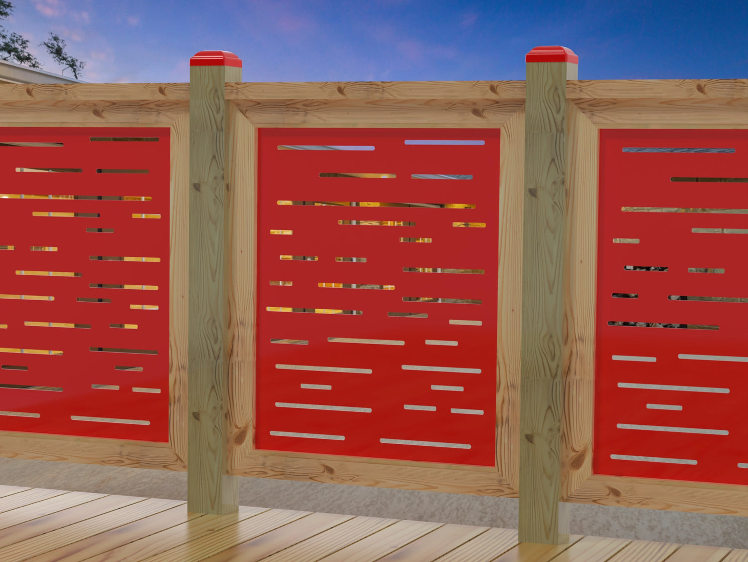 Digital Lines Design Railing Panel Insert