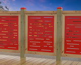 Digital Lines Design Railing Panel Insert - Madison Iron and Wood