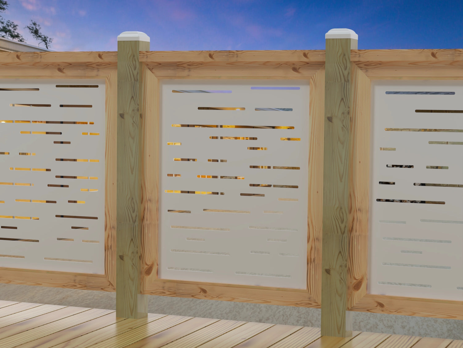 Digital Lines Design Railing Panel Insert