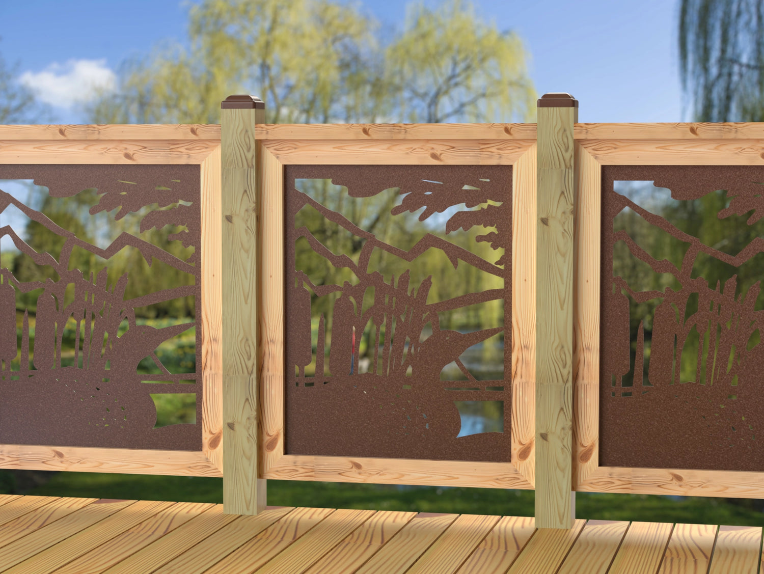 24"x30" - Duck Pond Fence/Gate Panel Insert - Madison Iron and Wood