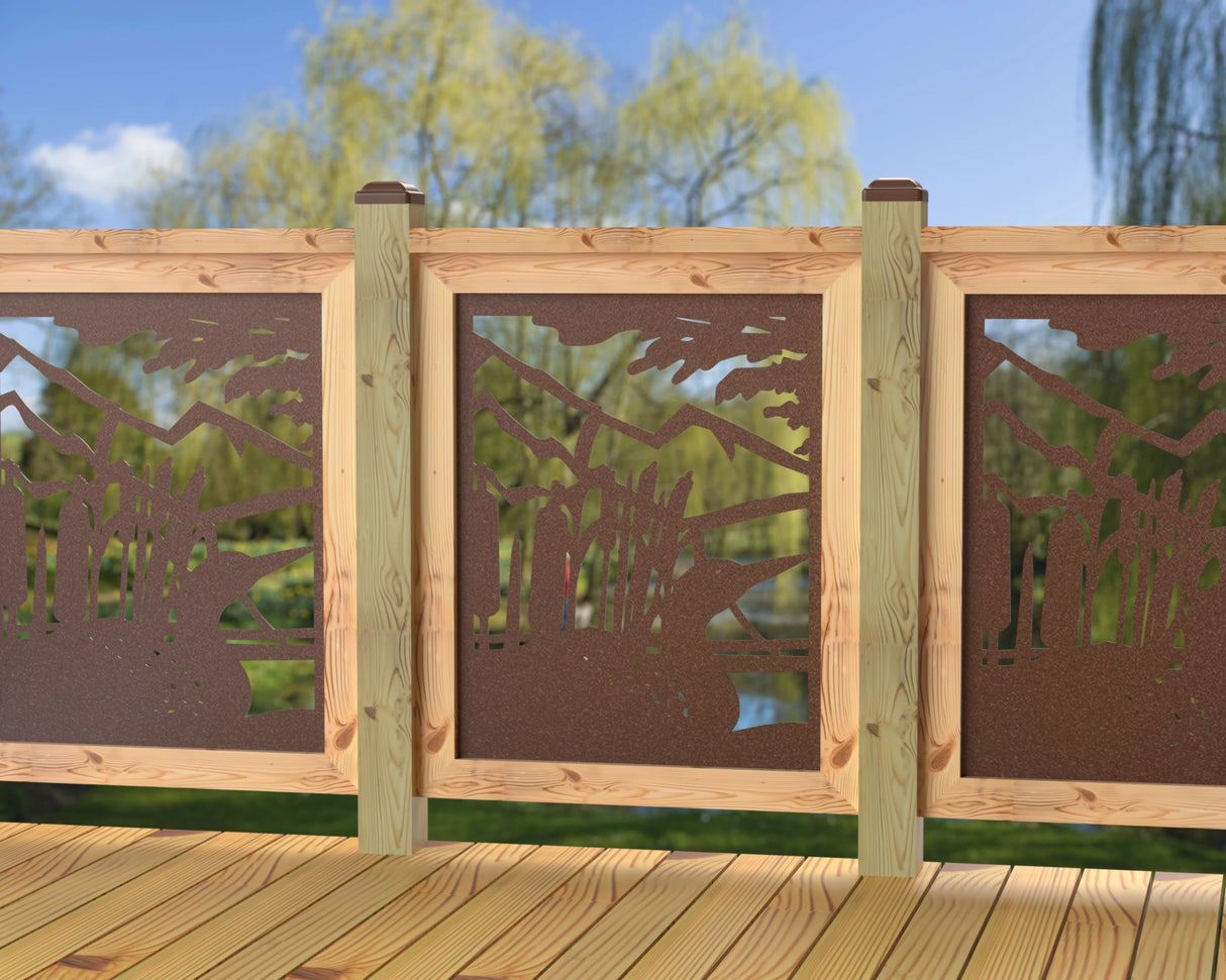 24"x30" - Duck Pond Fence/Gate Panel Insert - Madison Iron and Wood
