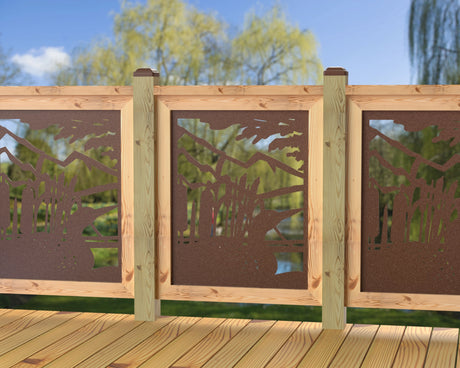24"x30" - Duck Pond Fence/Gate Panel Insert - Madison Iron and Wood