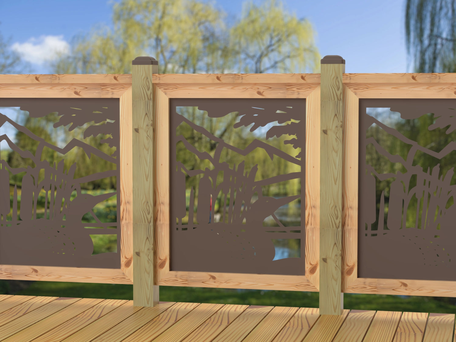 24"x30" - Duck Pond Fence/Gate Panel Insert - Madison Iron and Wood