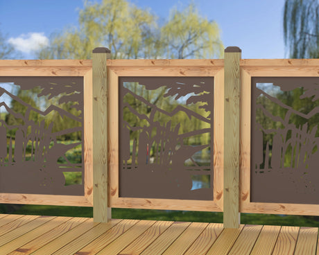 24"x30" - Duck Pond Fence/Gate Panel Insert - Madison Iron and Wood