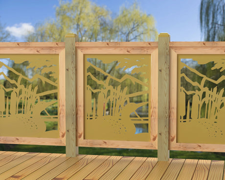 24"x30" - Duck Pond Fence/Gate Panel Insert - Madison Iron and Wood