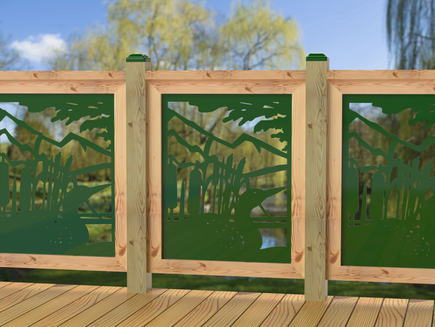 24"x30" - Duck Pond Fence/Gate Panel Insert - Madison Iron and Wood