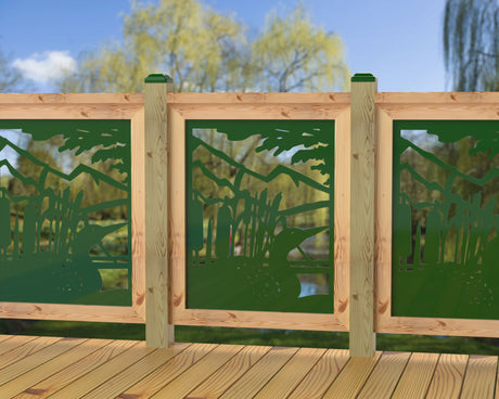 24"x30" - Duck Pond Fence/Gate Panel Insert - Madison Iron and Wood