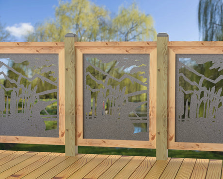 24"x30" - Duck Pond Fence/Gate Panel Insert - Madison Iron and Wood