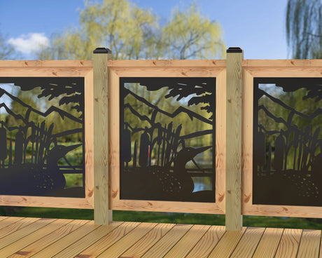 24"x30" - Duck Pond Fence/Gate Panel Insert - Madison Iron and Wood
