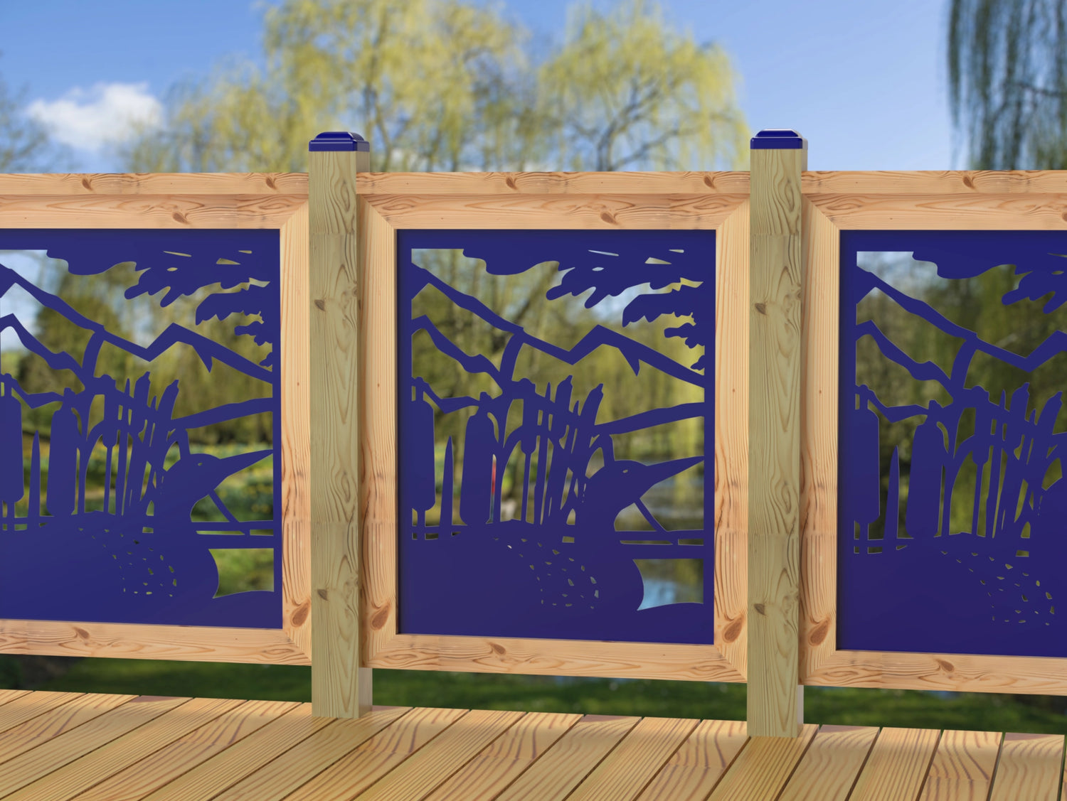 24"x30" - Duck Pond Fence/Gate Panel Insert - Madison Iron and Wood