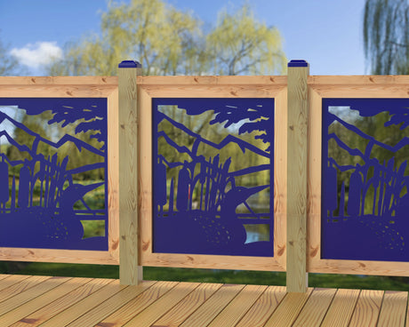 24"x30" - Duck Pond Fence/Gate Panel Insert - Madison Iron and Wood