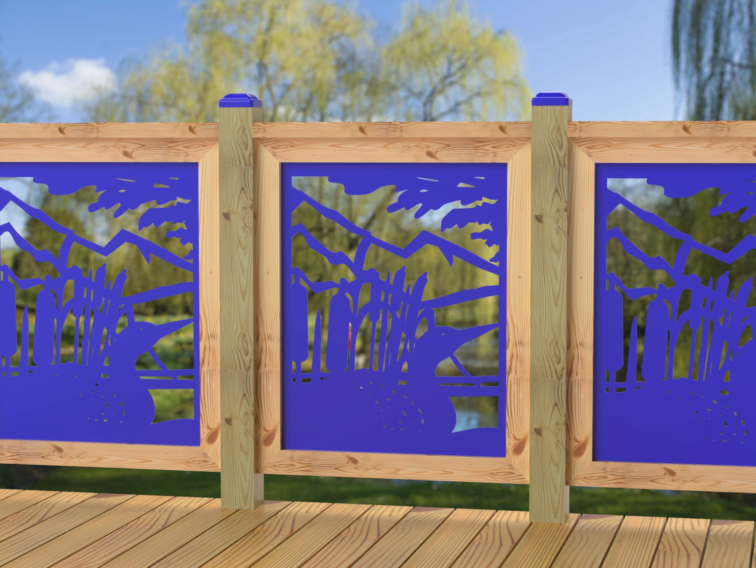 24"x30" - Duck Pond Fence/Gate Panel Insert - Madison Iron and Wood