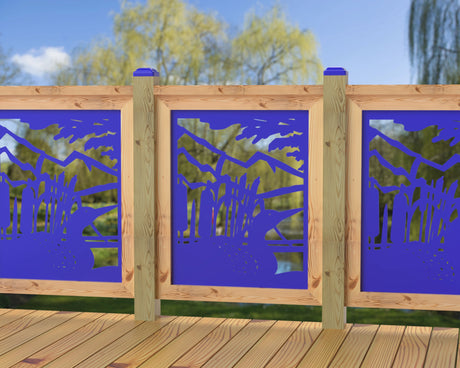 24"x30" - Duck Pond Fence/Gate Panel Insert - Madison Iron and Wood