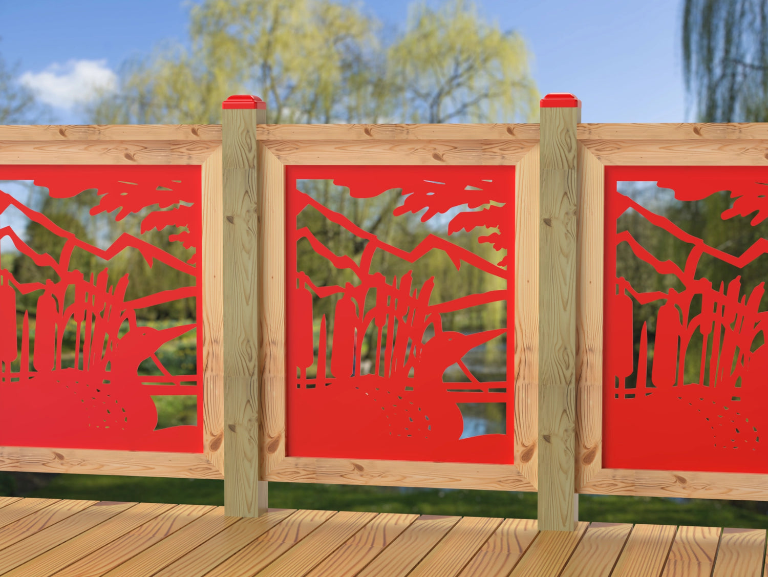 24"x30" - Duck Pond Fence/Gate Panel Insert - Madison Iron and Wood