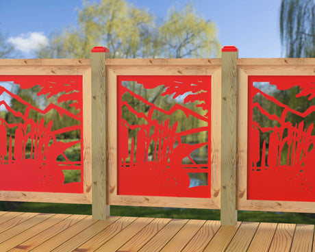 24"x30" - Duck Pond Fence/Gate Panel Insert - Madison Iron and Wood