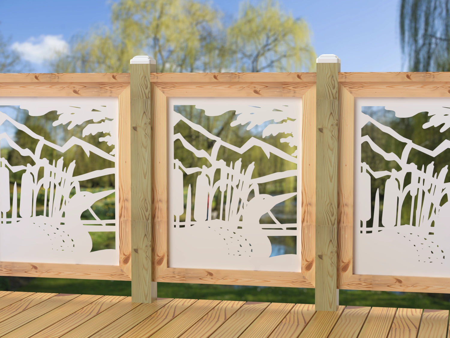 24"x30" - Duck Pond Fence/Gate Panel Insert - Madison Iron and Wood