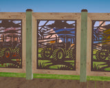 Farm Scene Railing Panel Insert - Madison Iron and Wood