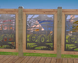 Farm Scene Railing Panel Insert - Madison Iron and Wood