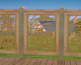Farm Scene Railing Panel Insert - Madison Iron and Wood