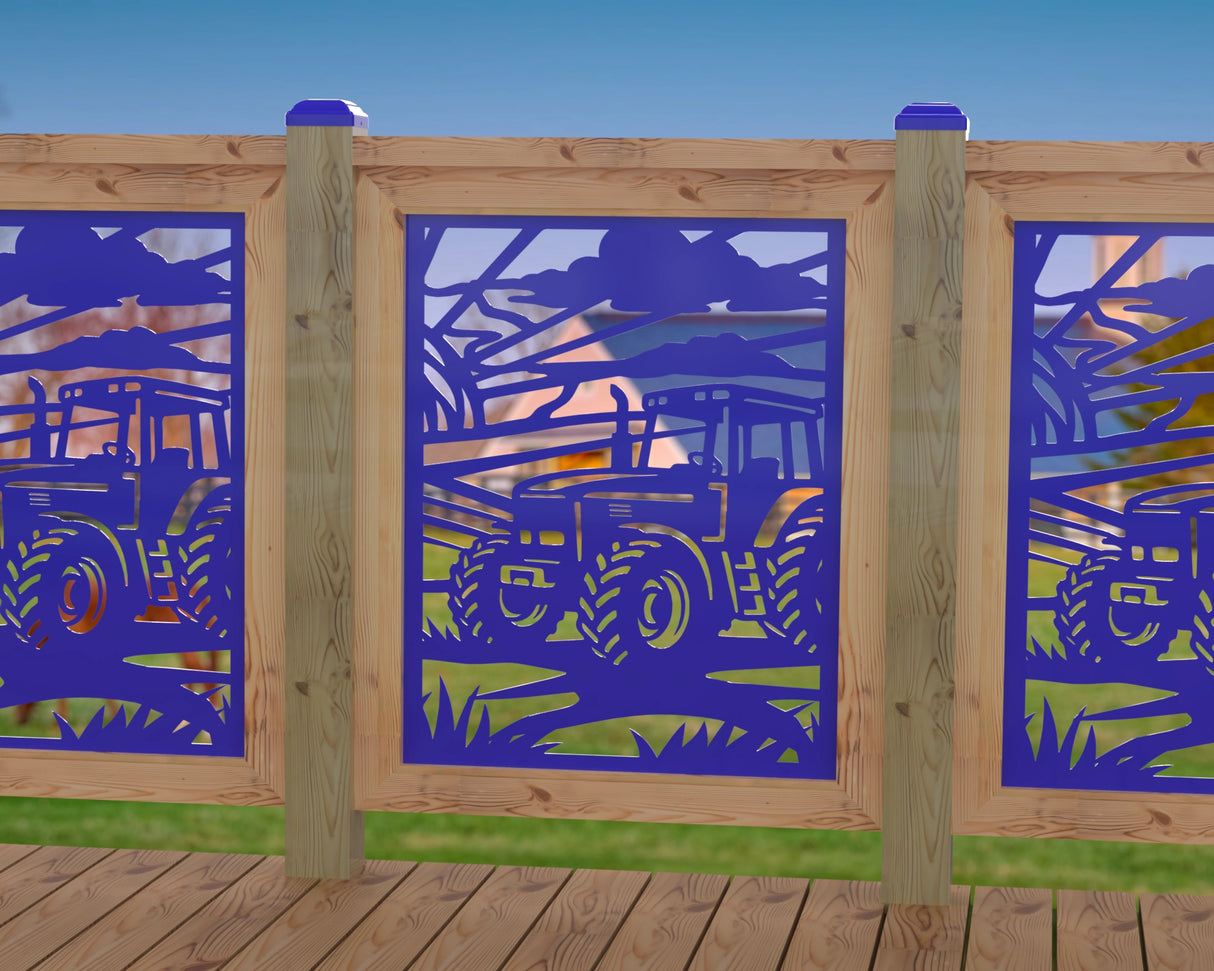 Farm Scene Railing Panel Insert - Madison Iron and Wood