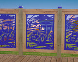 Farm Scene Railing Panel Insert - Madison Iron and Wood