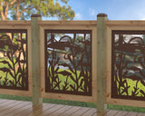 Fish Swimming Railing Panel Insert - Madison Iron and Wood