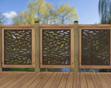 24"x30" - Willow Leaves Fence/Gate Panel Insert - Madison Iron and Wood