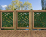 24"x30" - Willow Leaves Fence/Gate Panel Insert - Madison Iron and Wood