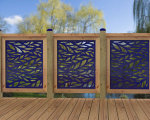 24"x30" - Willow Leaves Fence/Gate Panel Insert