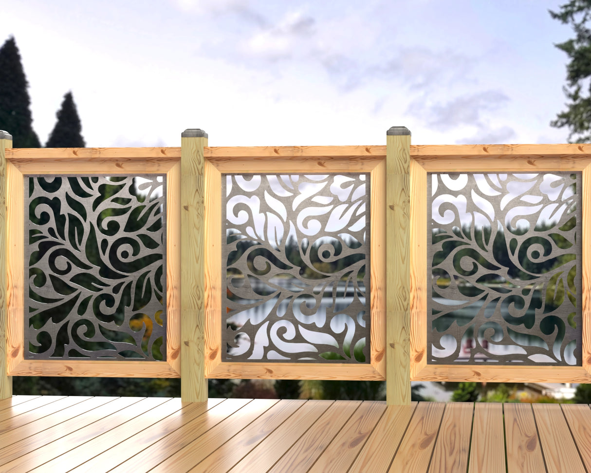 24"x30" - Flowing Leaves Fence/Gate Panel Insert