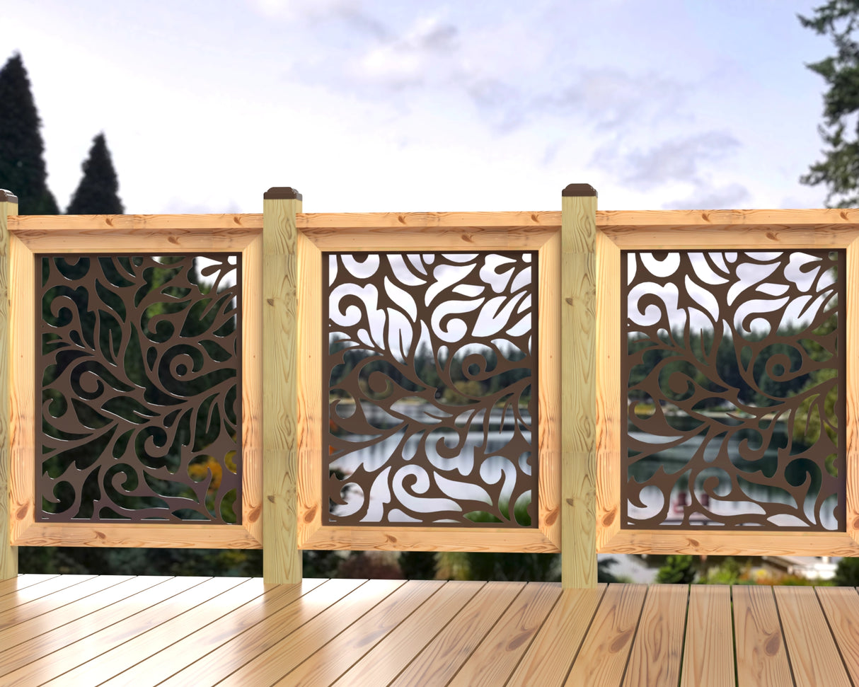 24"x30" - Flowing Leaves Fence/Gate Panel Insert