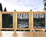 24"x30" - Flowing Leaves Fence/Gate Panel Insert - Madison Iron and Wood
