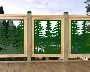 24"x30" - Forest Landscape Fence/Gate Panel Insert - Variation 3