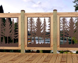 Forest Landscape Railing Panel Insert - Madison Iron and Wood