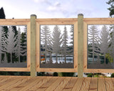 24"x30" - Forest Landscape Fence/Gate Panel Insert - Madison Iron and Wood