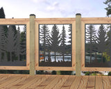 Forest Landscape Railing Panel Insert - Madison Iron and Wood