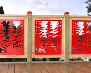 24"x30" - Forest Landscape Fence/Gate Panel Insert - Variation 3