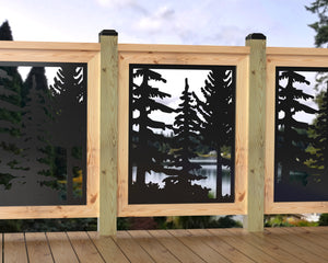 24"x30" - Forest Landscape Fence/Gate Panel Insert - Variation 2